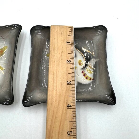 Sascha Brastoff Ashtray, Beautiful Bird Gray, Maroon White,Pre-owned Tray trinke - Picture 9 of 10